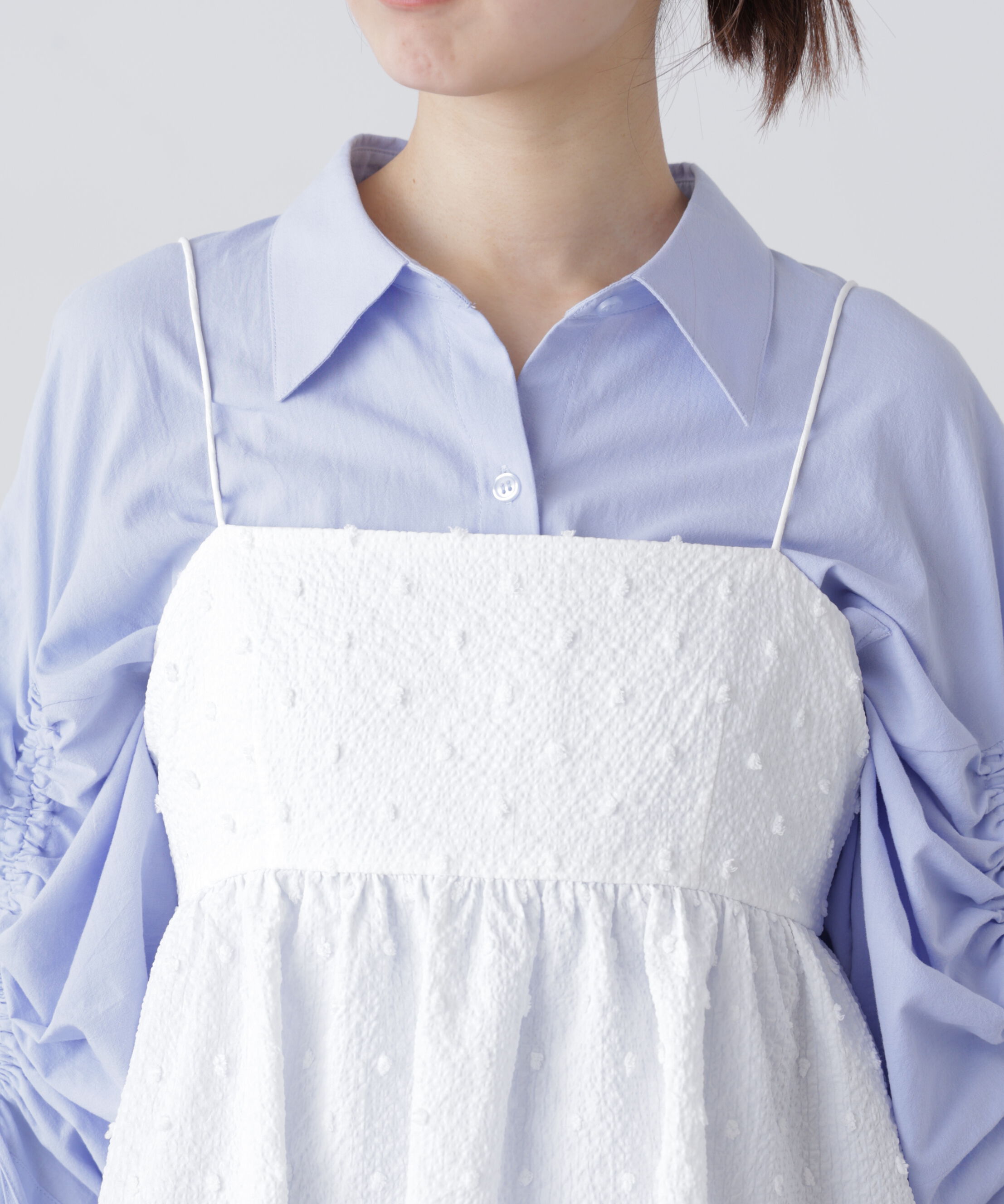  「ドットジャガードキャミソールビスチェ」|シャツ・ブラウス|