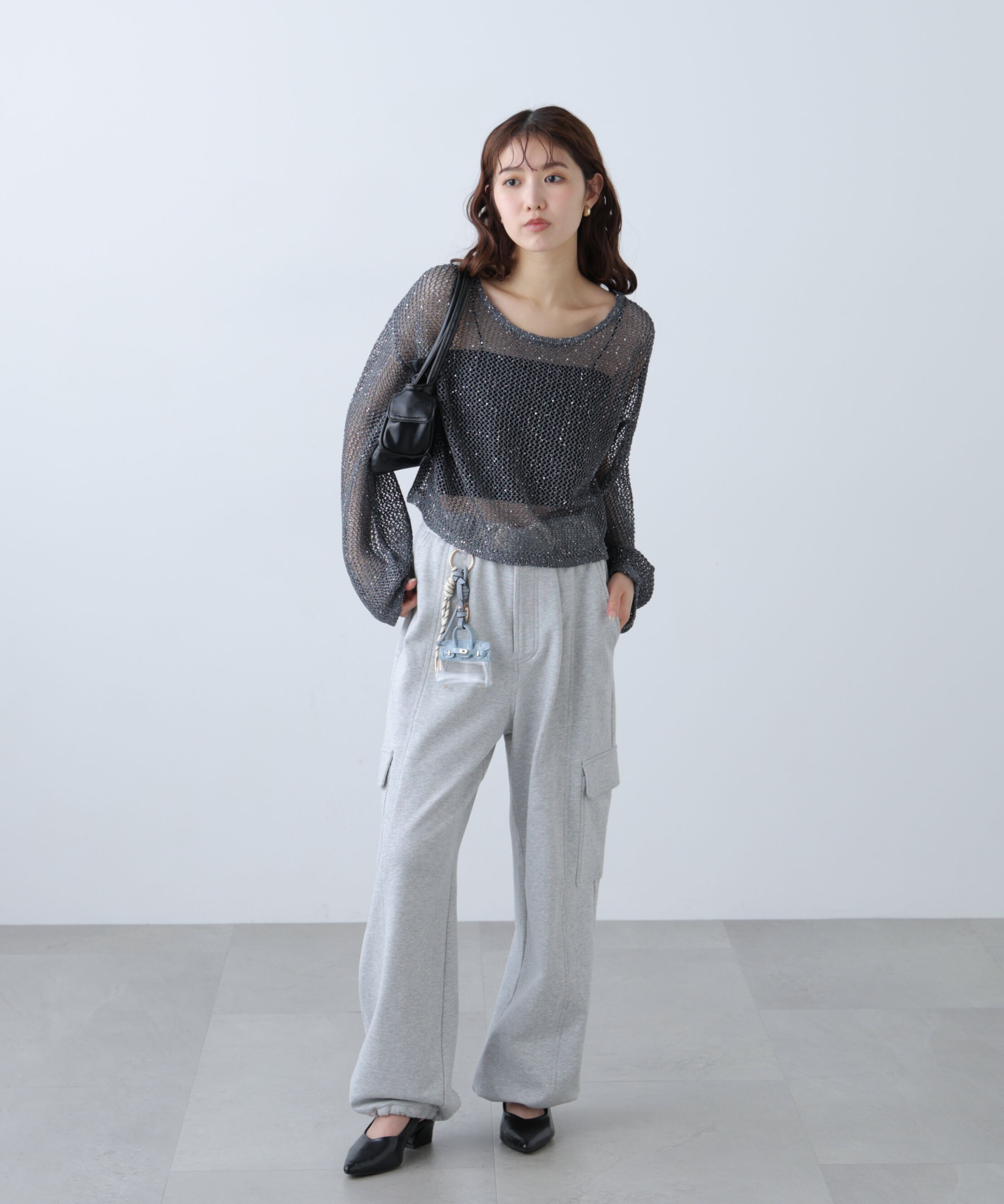  「メッシュスパンコールニット」|ニット・セーター|