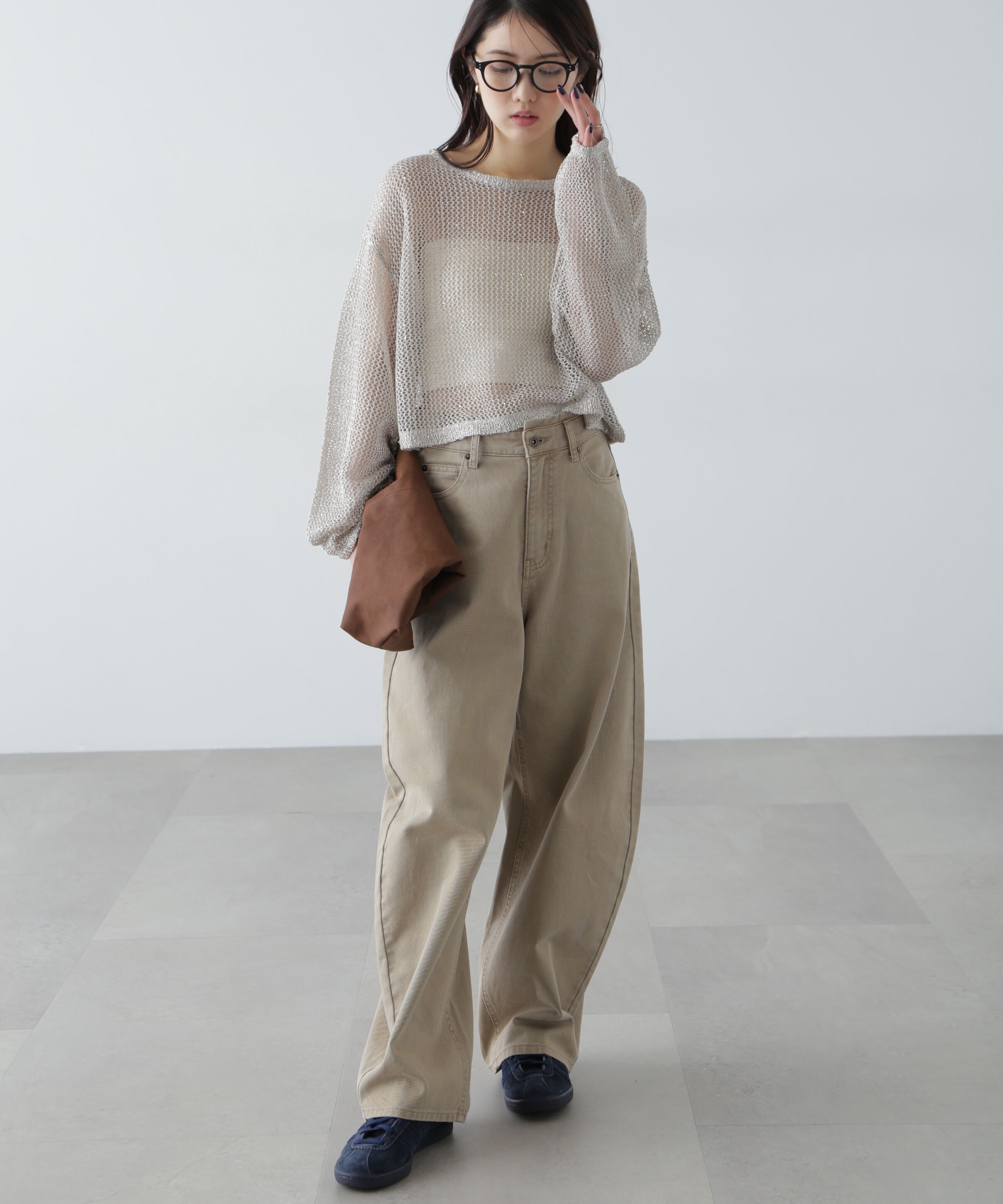  「メッシュスパンコールニット」|ニット・セーター|