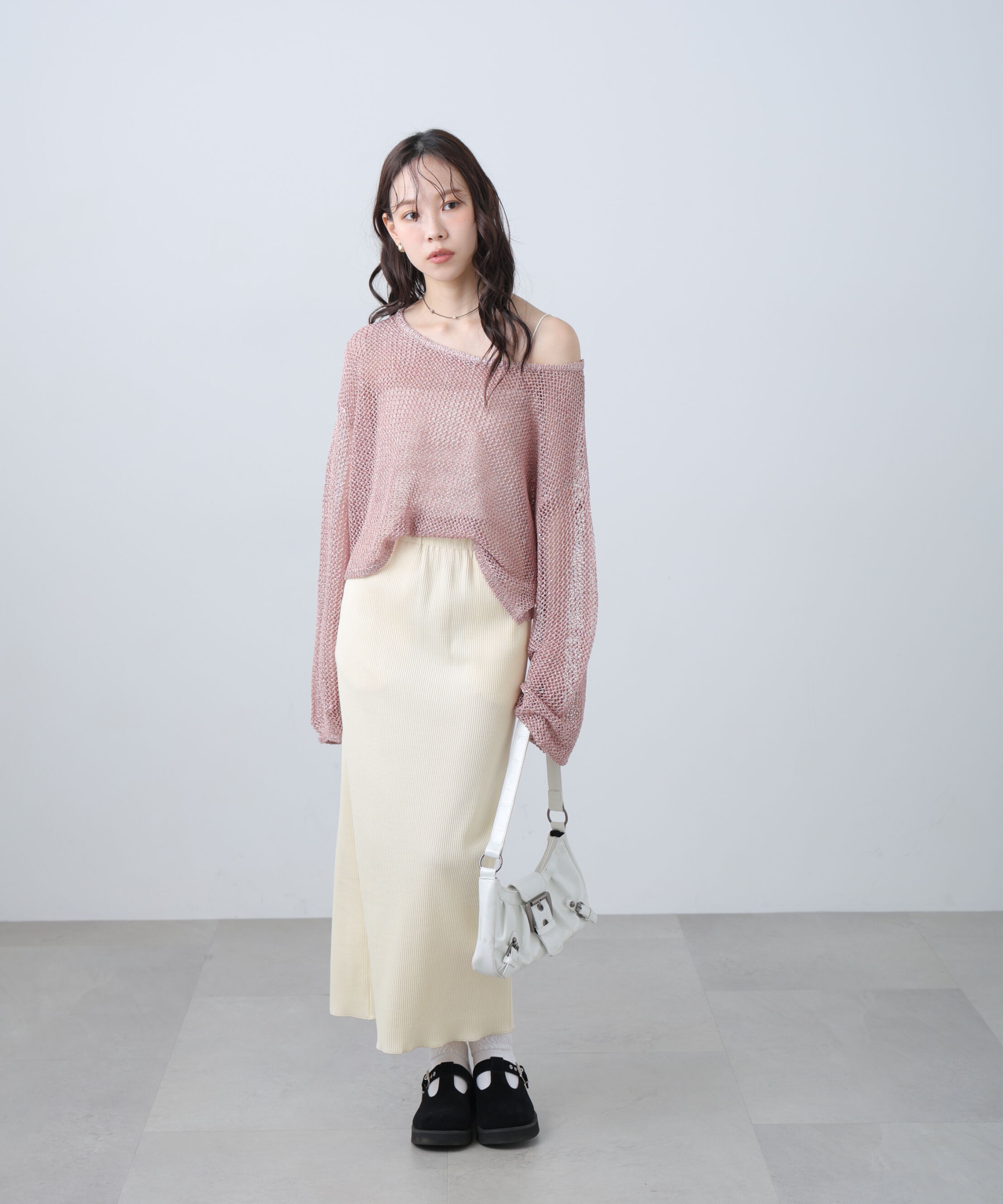  「メッシュスパンコールニット」|ニット・セーター|