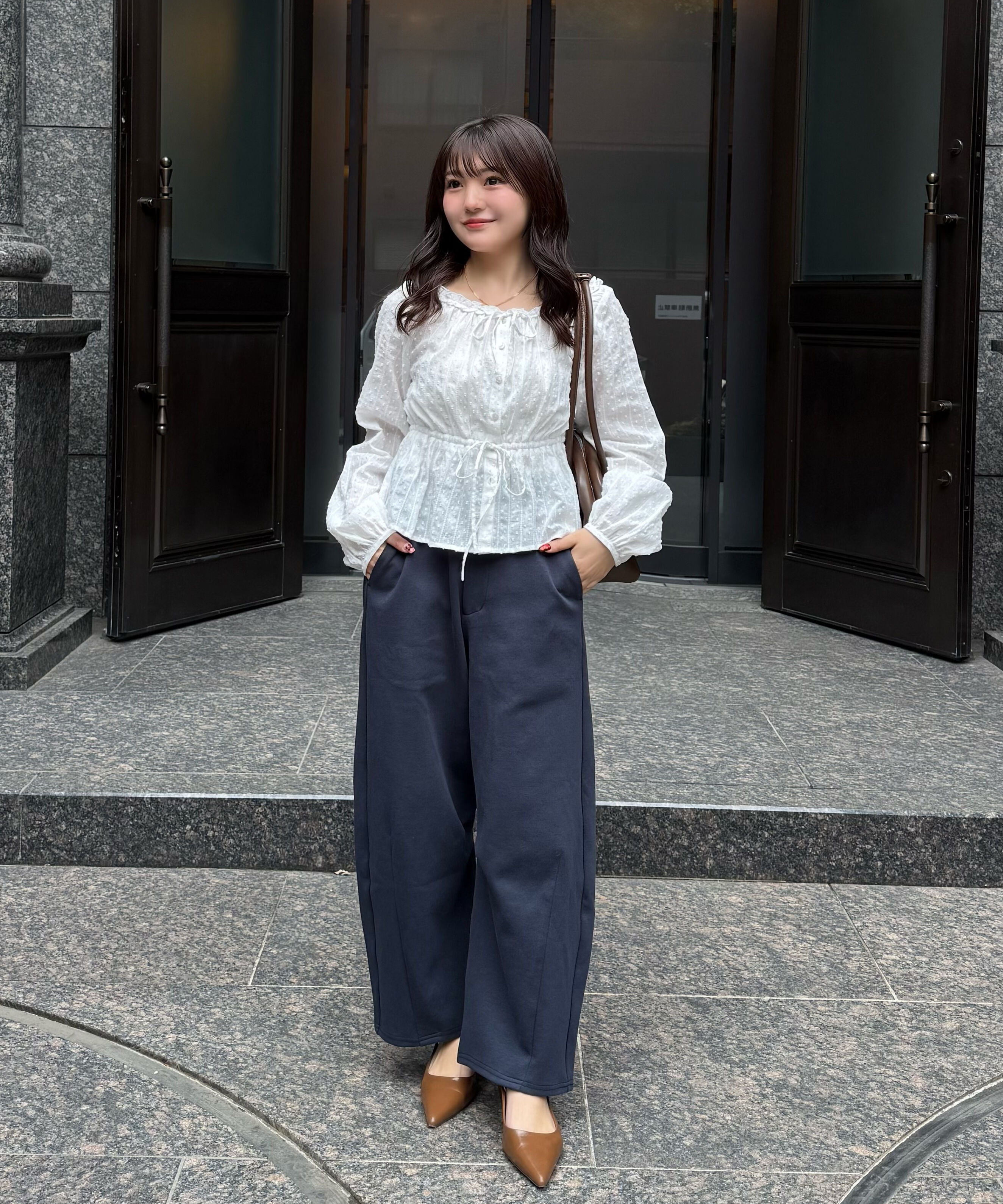  「ウエストアジャストカーブパンツ〈MFM〉」|その他|ネイビー