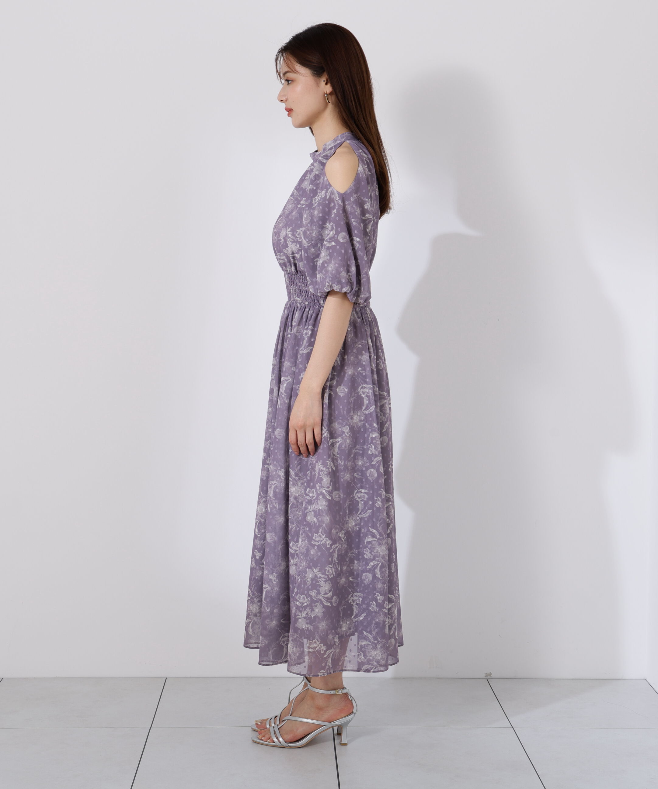 PROPORTION BODY DRESSING「オープンショルダー花柄ワンピース」|ワンピース|