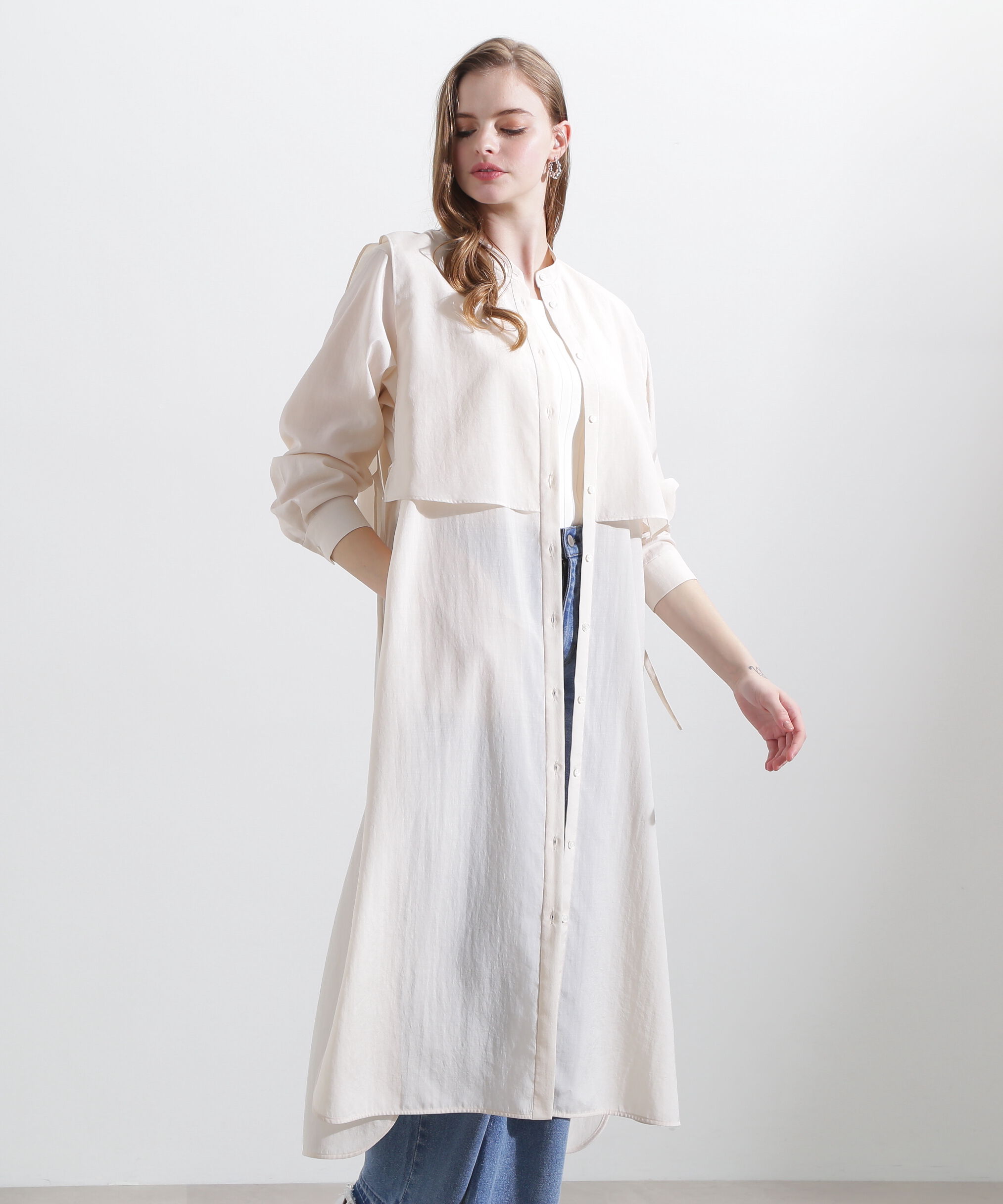  「◆レイヤードシャツワンピース」|ワンピース|