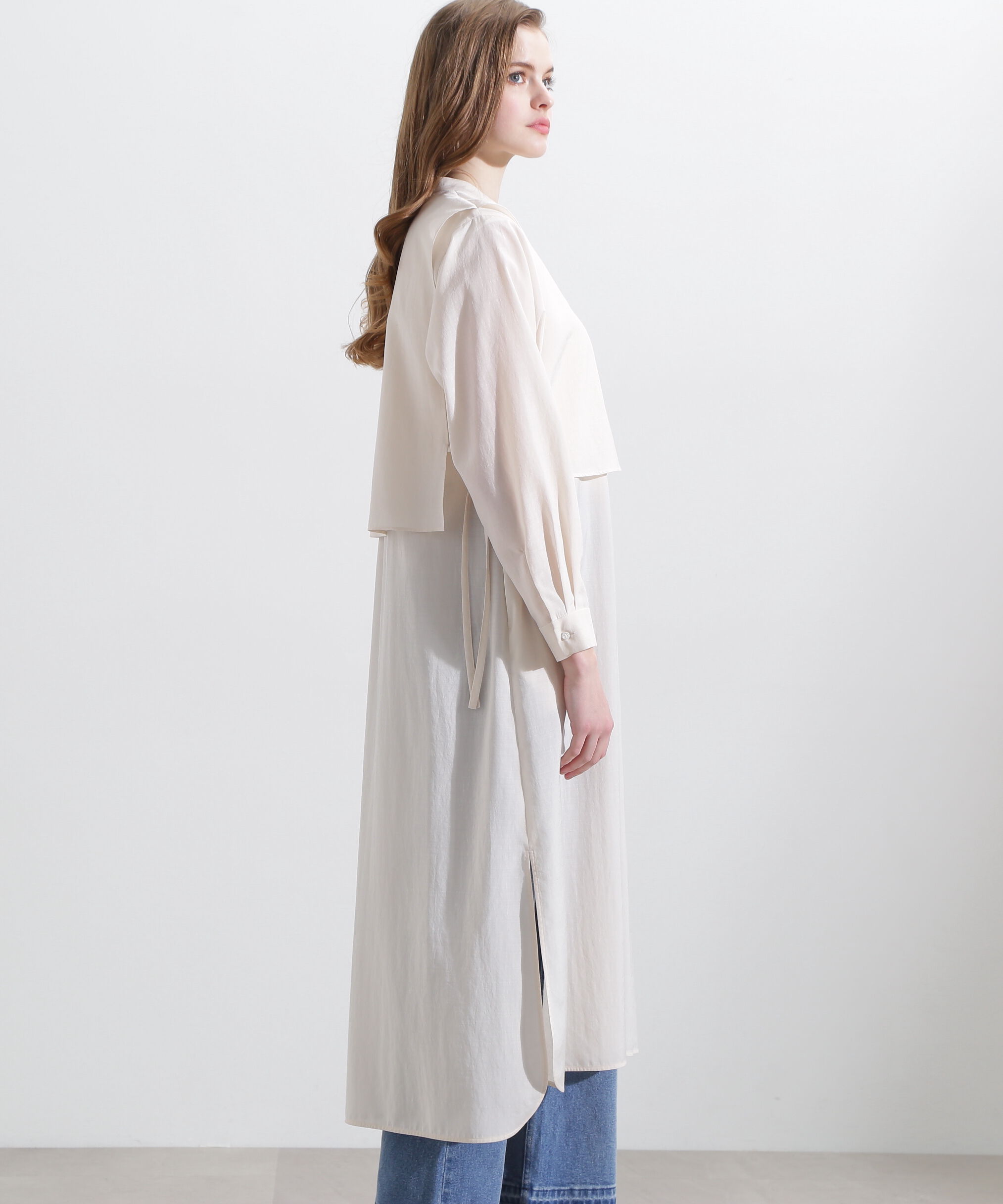  「◆レイヤードシャツワンピース」|ワンピース|