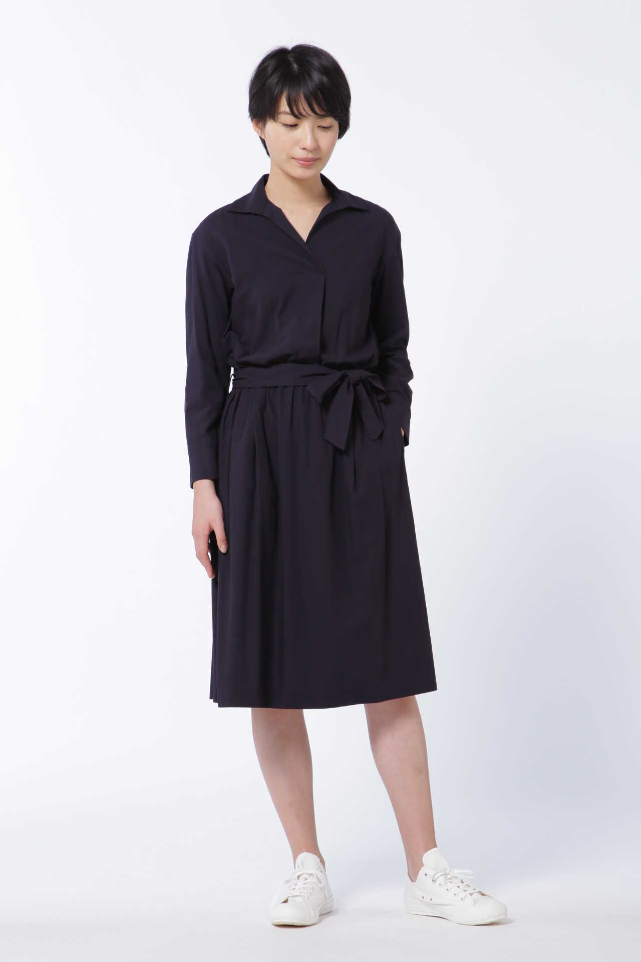  「サッシュベルト付きウエストゴムワンピース◆」|ワンピース|