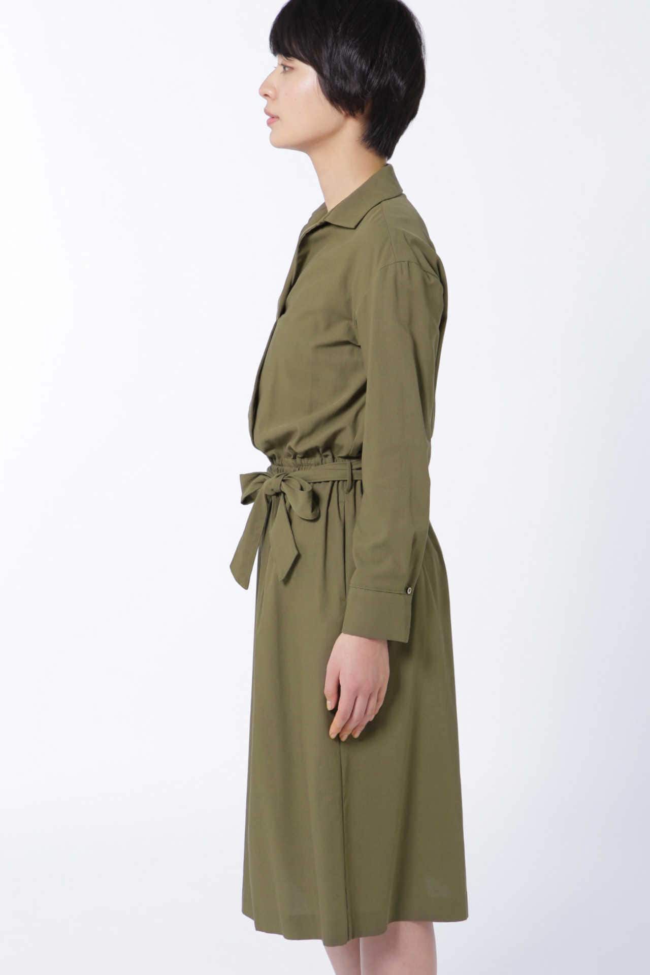  「サッシュベルト付きウエストゴムワンピース◆」|ワンピース|