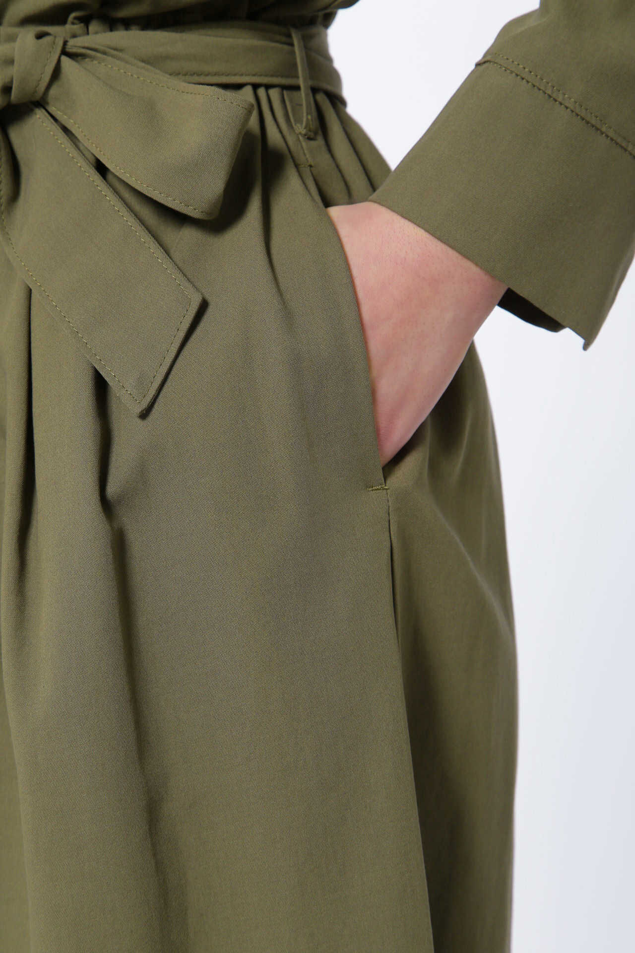  「サッシュベルト付きウエストゴムワンピース◆」|ワンピース|