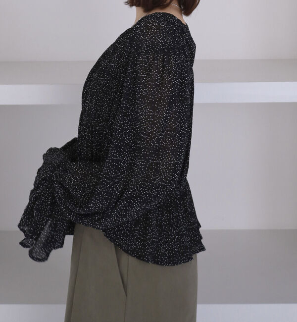archives「ドットアソート楊柳ブラウスアンサンブル」|カーディガン|