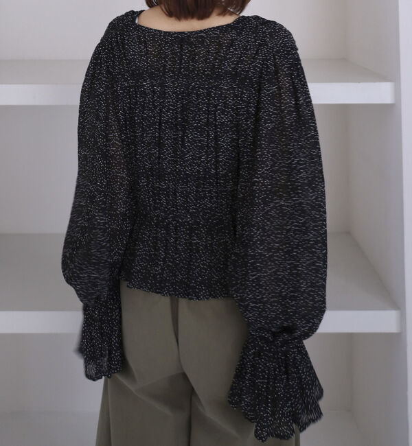 archives「ドットアソート楊柳ブラウスアンサンブル」|カーディガン|