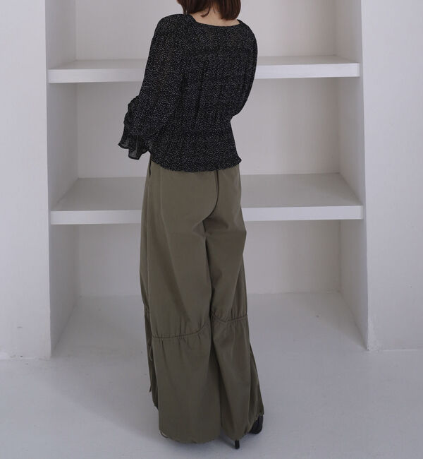 archives「ドットアソート楊柳ブラウスアンサンブル」|カーディガン|