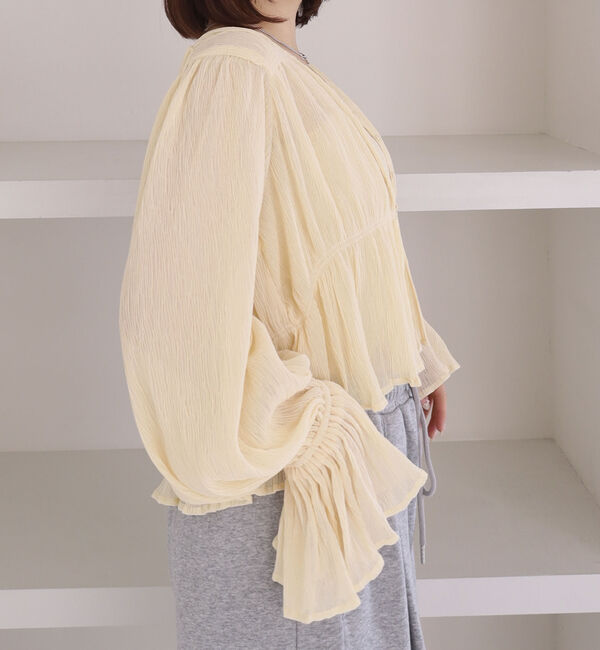 archives「ドットアソート楊柳ブラウスアンサンブル」|カーディガン|