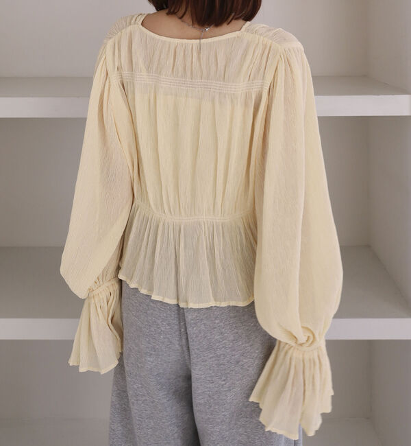 archives「ドットアソート楊柳ブラウスアンサンブル」|カーディガン|