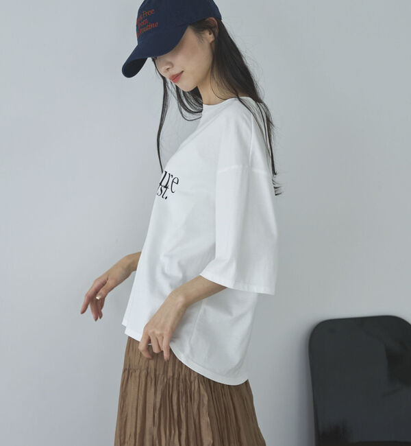 Doux archives「半端袖ロゴＴシャツ」|Tシャツ・カットソー|