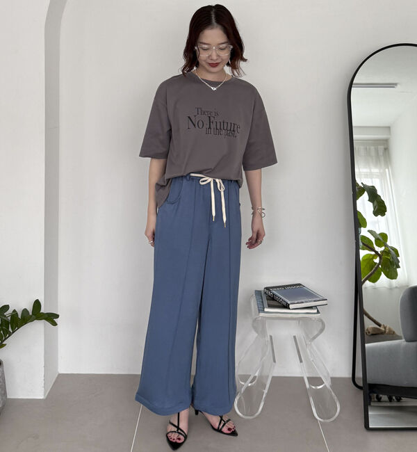 Doux archives「半端袖ロゴＴシャツ」|Tシャツ・カットソー|