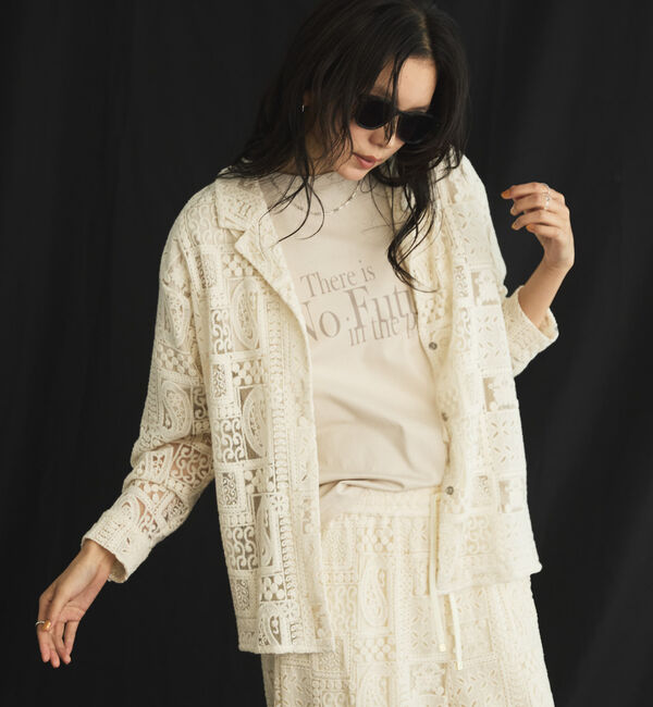 Doux archives「半端袖ロゴＴシャツ」|Tシャツ・カットソー|BEIGE