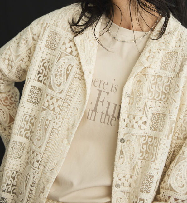 Doux archives「半端袖ロゴＴシャツ」|Tシャツ・カットソー|