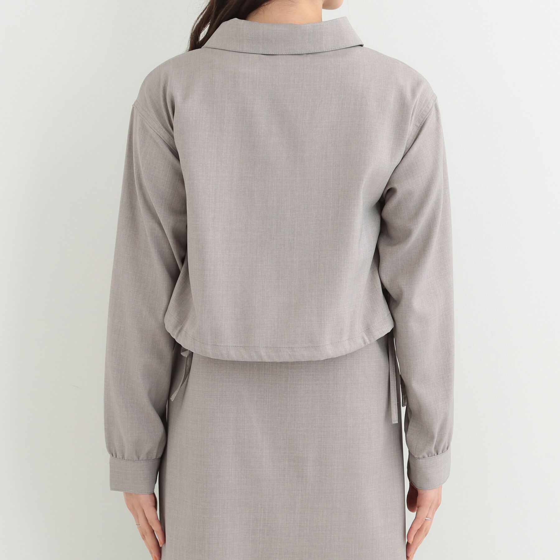 SHOO･LA･RUE「【2点セット/S-LL】おとなの抜け感 ショート丈シャツ＋キャミワンピース」|スーツ|