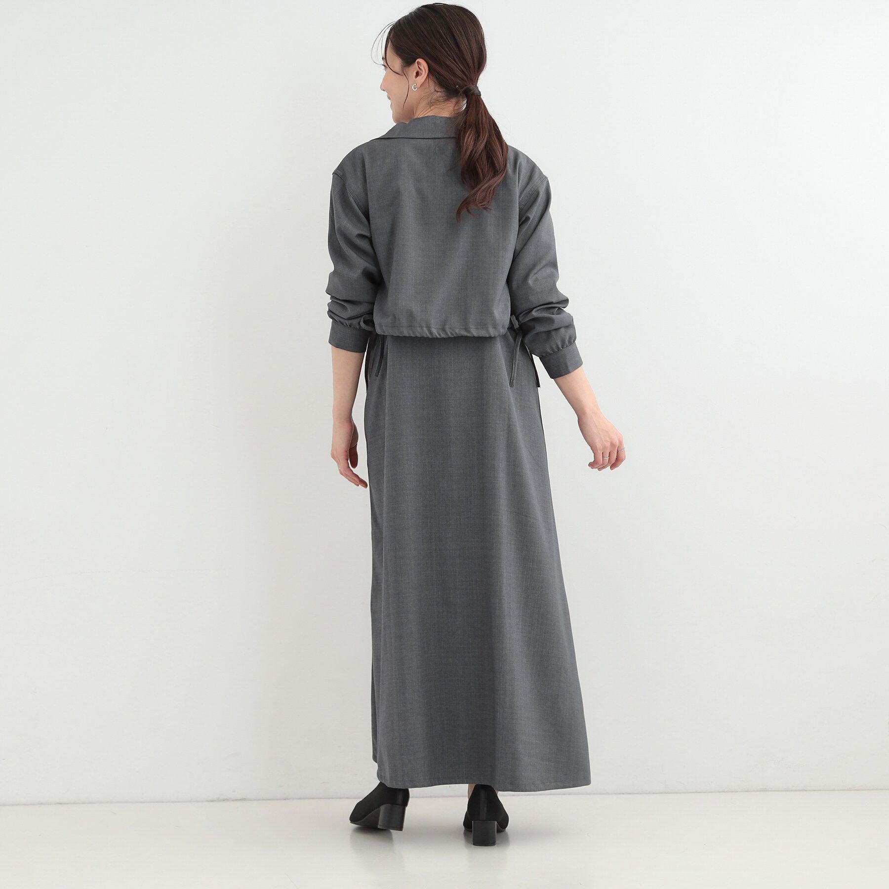 SHOO･LA･RUE「【2点セット/S-LL】おとなの抜け感 ショート丈シャツ＋キャミワンピース」|スーツ|