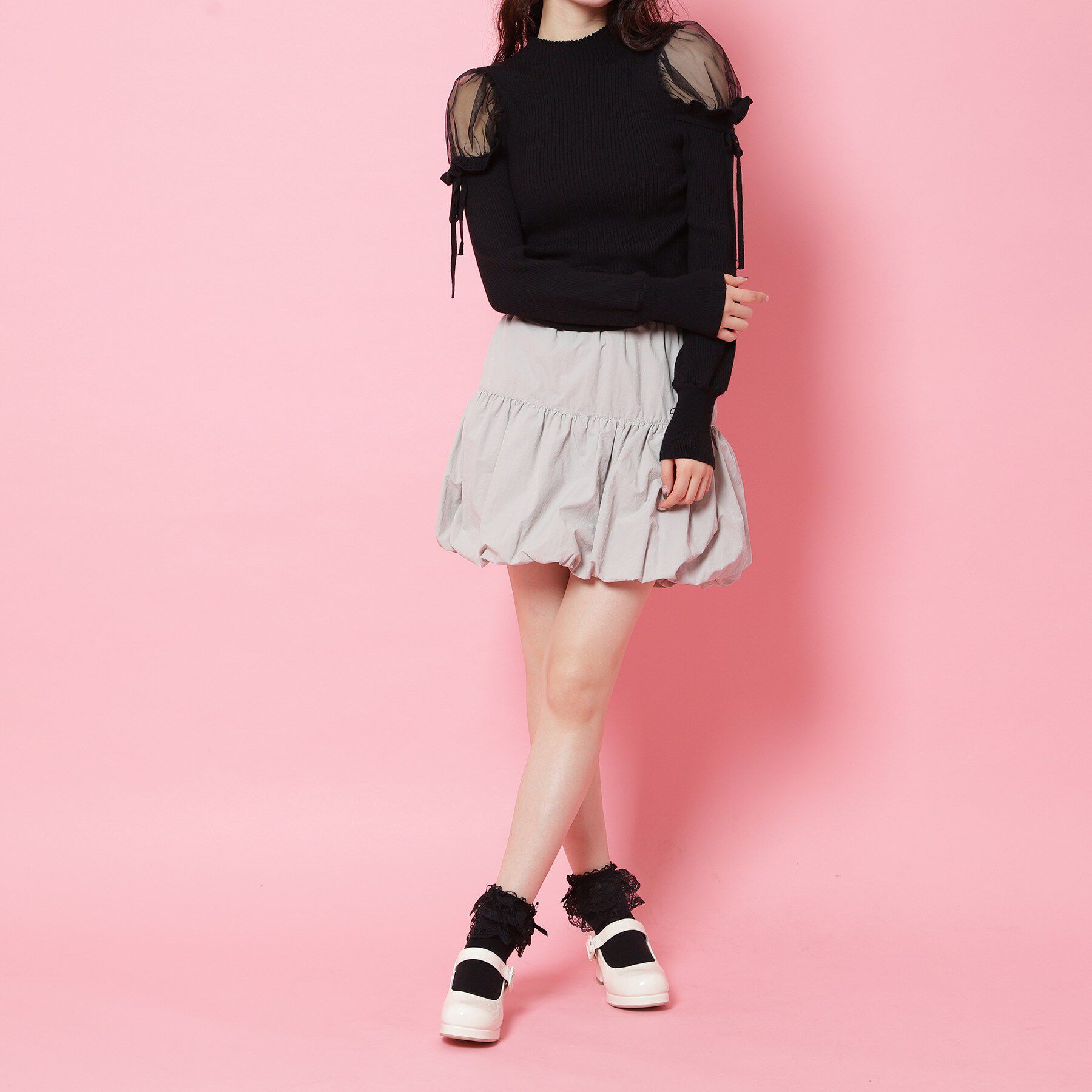 csT&P「バレエコアストラップ付リボン付きパンプス」|パンプス|