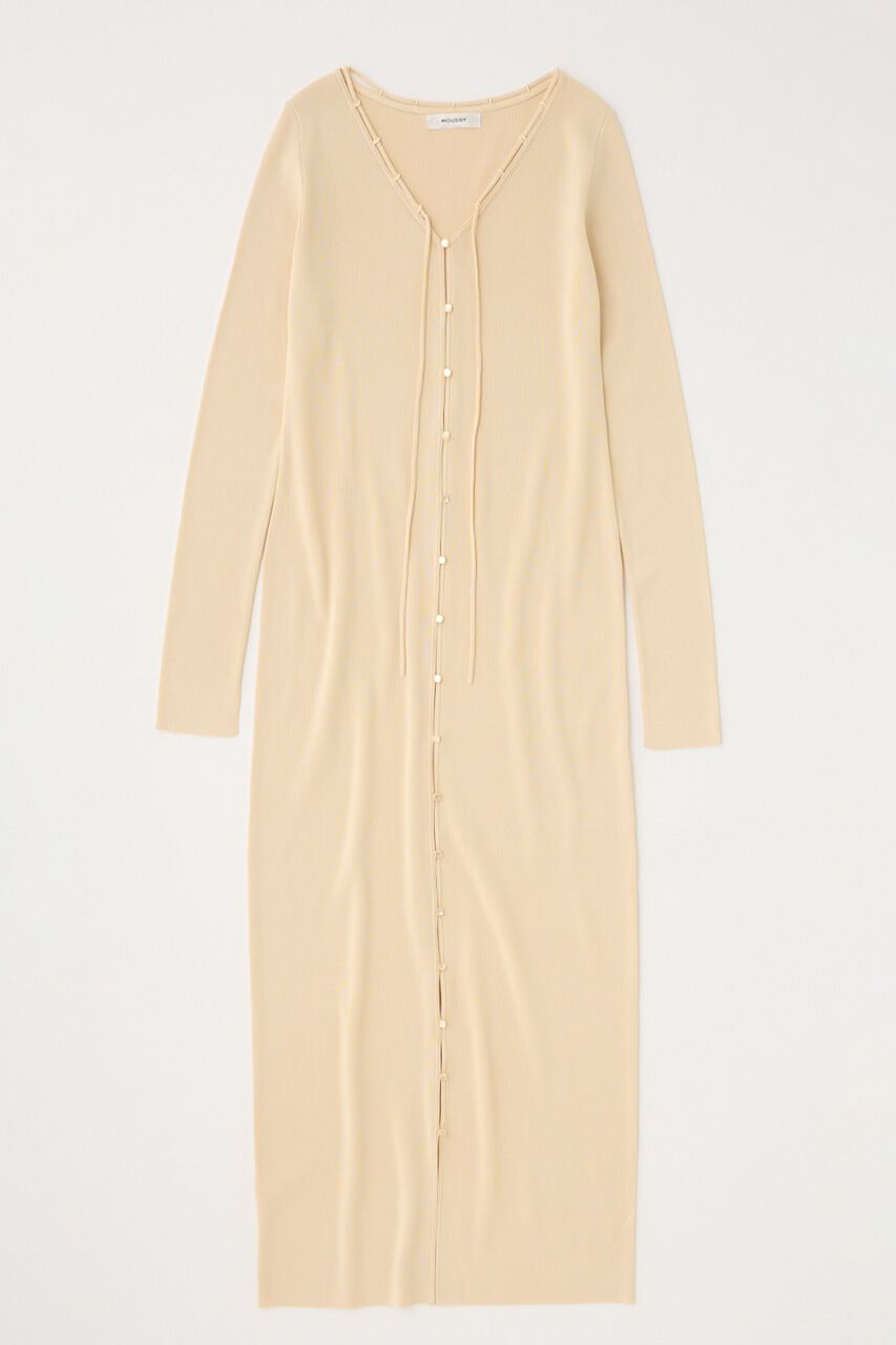 MOUSSY「LOOP ACCENT ニットドレス」|ワンピース|ECRU