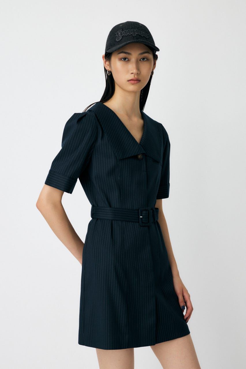 MOUSSY「BIG COLLAR MINI ドレス」|ワンピース|