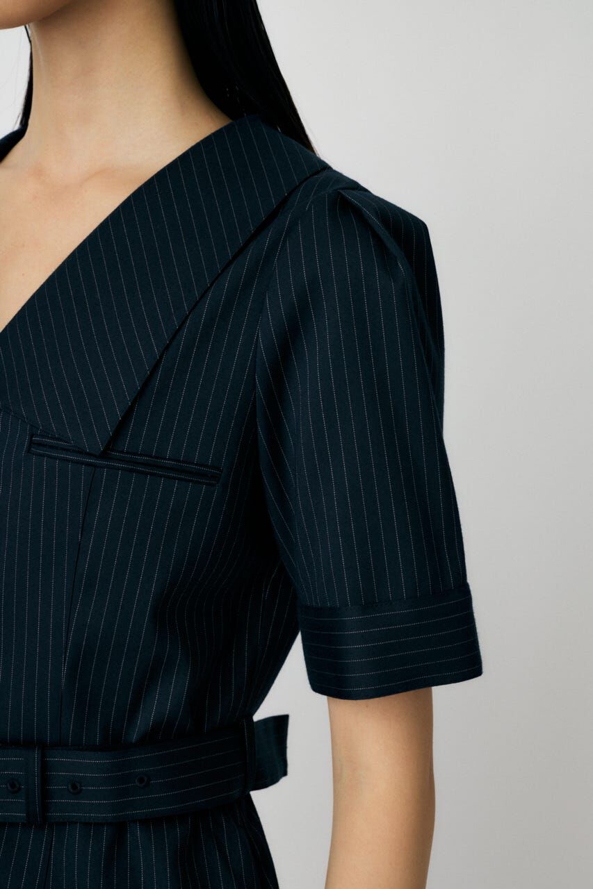 MOUSSY「BIG COLLAR MINI ドレス」|ワンピース|