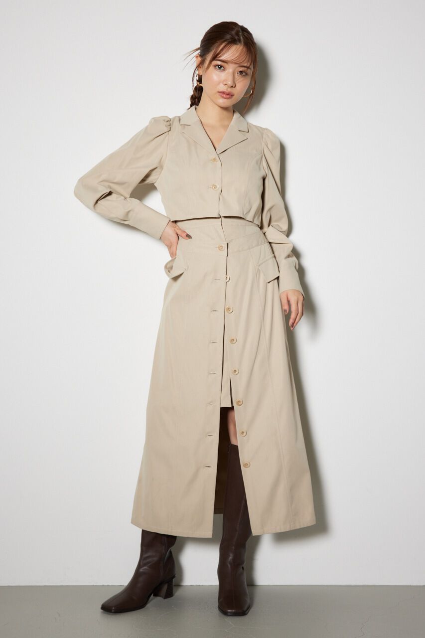 rienda「ラップパターンロングタイトワンピース」|ワンピース|