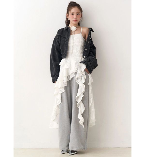 CALNAMUR「アシンメトリーヘムワンピース」|ワンピース|オフホワイト