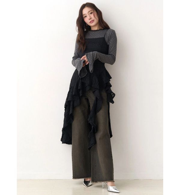 CALNAMUR「アシンメトリーヘムワンピース」|ワンピース|