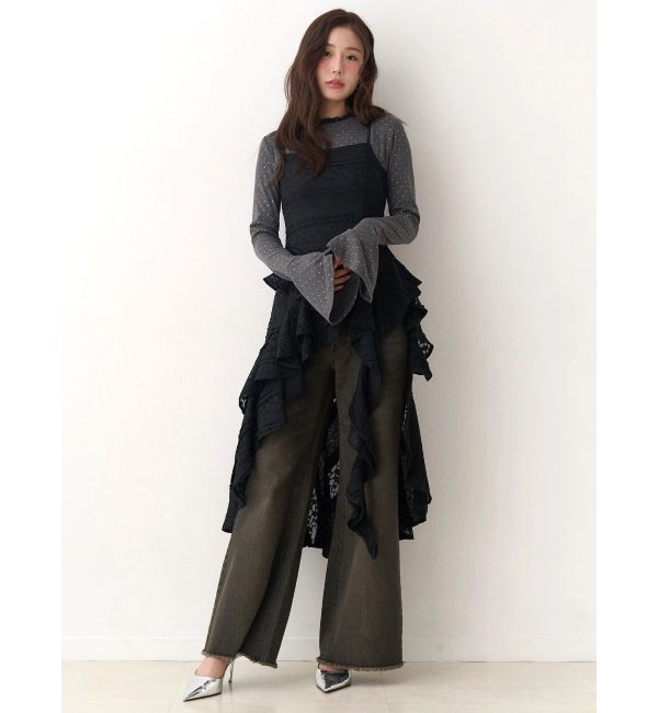 CALNAMUR「アシンメトリーヘムワンピース」|ワンピース|