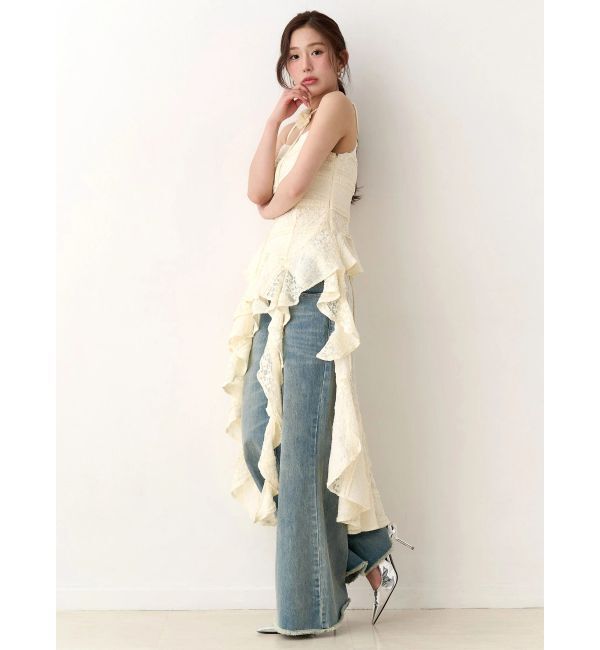 CALNAMUR「アシンメトリーヘムワンピース」|ワンピース|