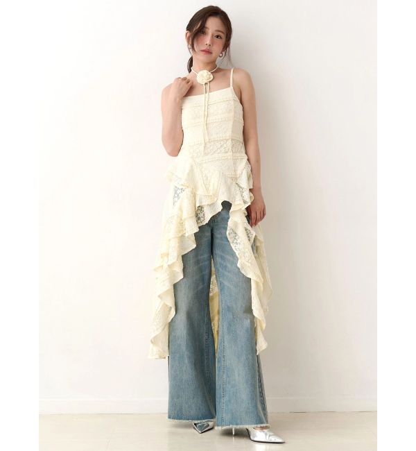 CALNAMUR「アシンメトリーヘムワンピース」|ワンピース|