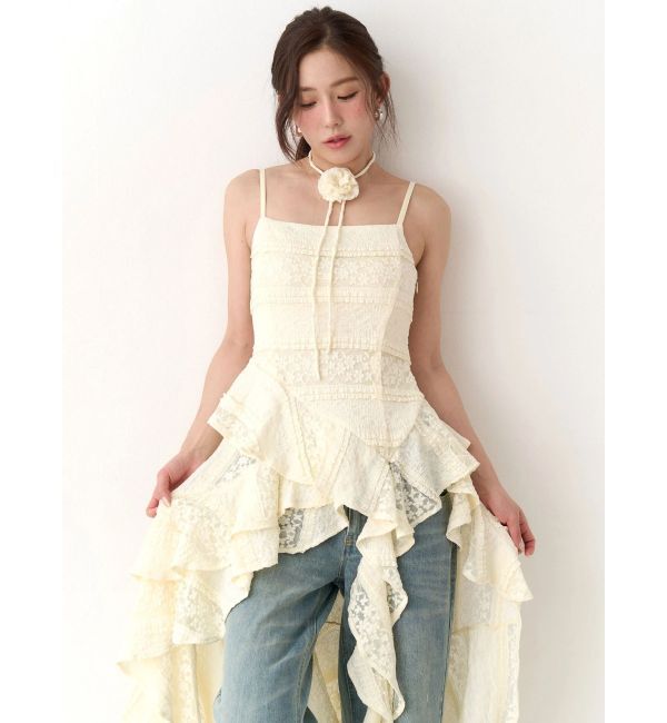 CALNAMUR「アシンメトリーヘムワンピース」|ワンピース|