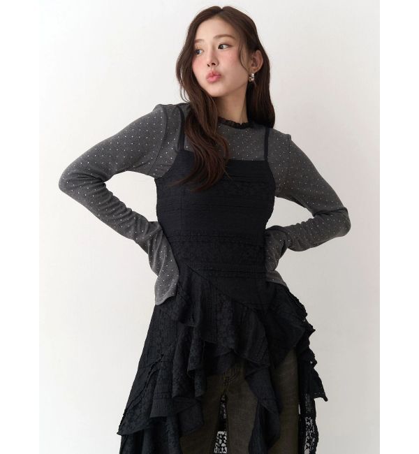 CALNAMUR「アシンメトリーヘムワンピース」|ワンピース|