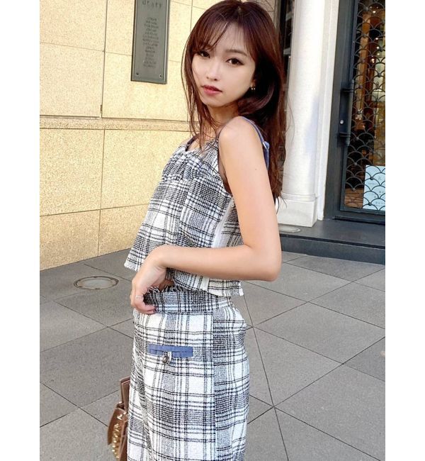 RESEXXY「バイカラーツイードビスチェ【セットアップ着用可能】」|シャツ・ブラウス|