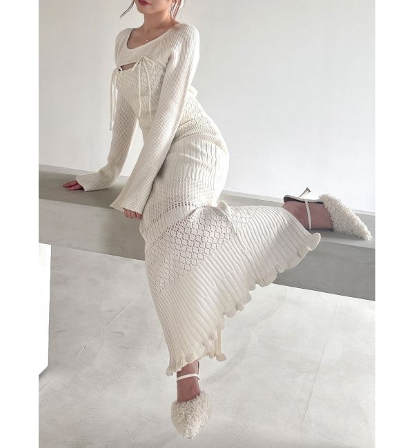 RESEXXY「クロシェニットタイトワンピース」|ワンピース|