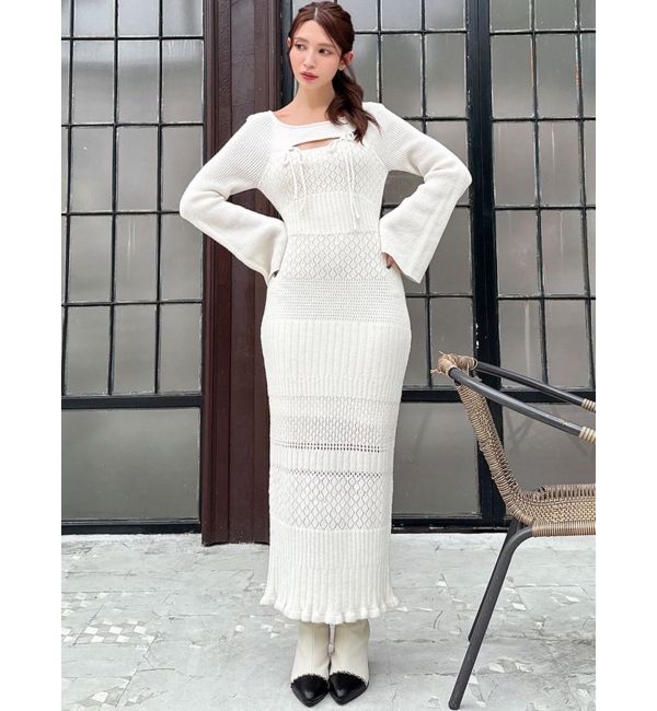 RESEXXY「クロシェニットタイトワンピース」|ワンピース|