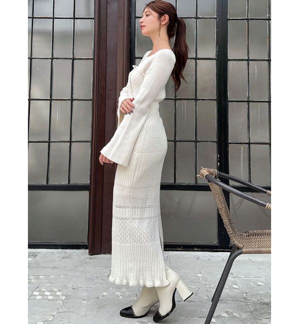 RESEXXY「クロシェニットタイトワンピース」|ワンピース|