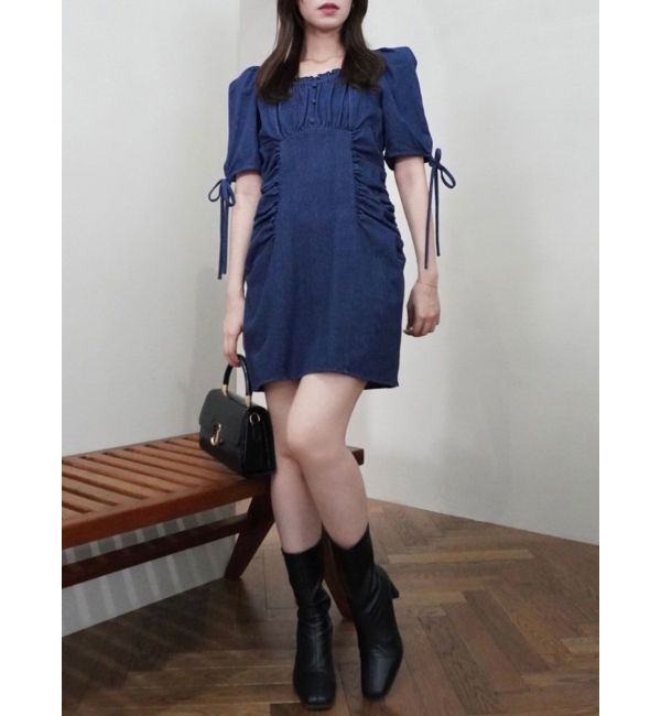 dazzlin「ギャザーデザインアソートミニワンピース」|ワンピース|