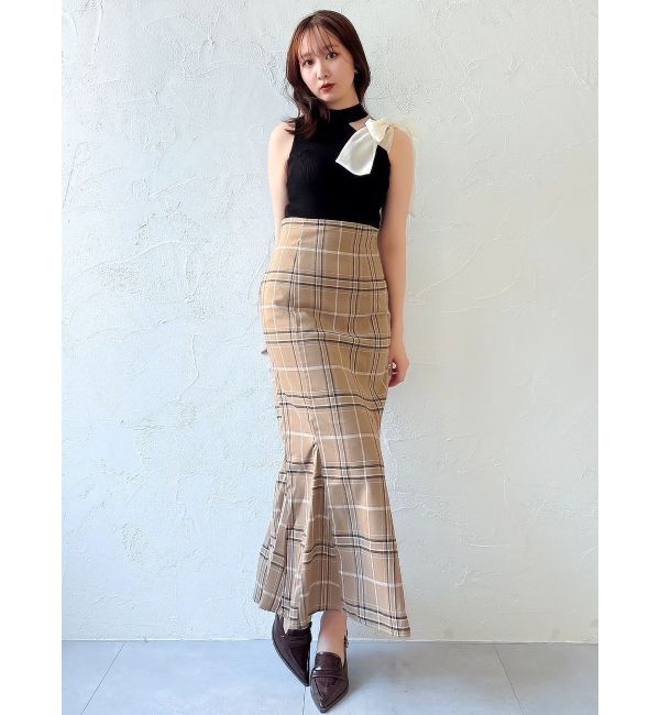 dazzlin「ワンショルリボンノースリトップス」|ニット・セーター|