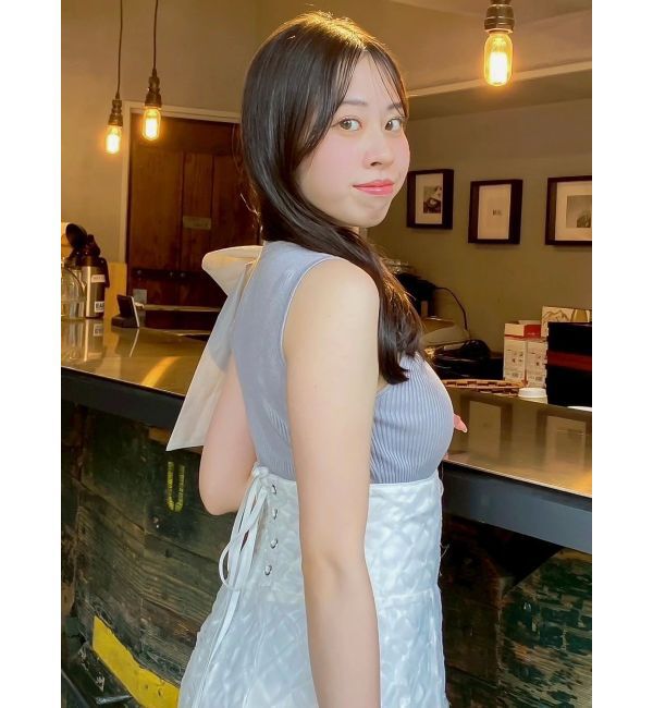 dazzlin「ワンショルリボンノースリトップス」|ニット・セーター|