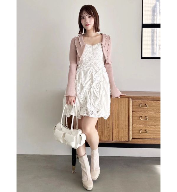 dazzlin「ギャザーリボンミニワンピース」|ワンピース|