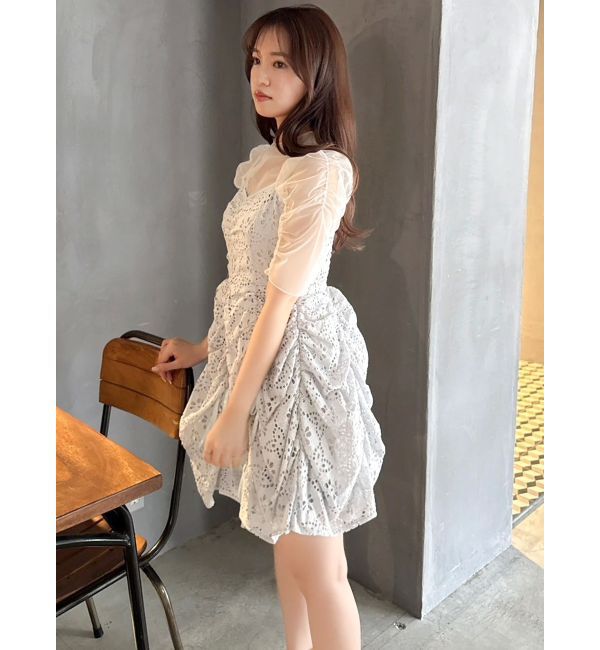 dazzlin「ギャザーリボンミニワンピース」|ワンピース|