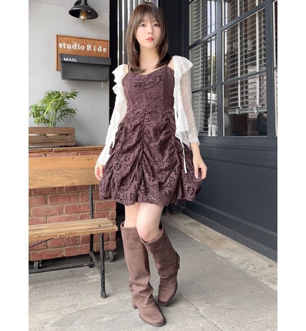 dazzlin「ギャザーリボンミニワンピース」|ワンピース|