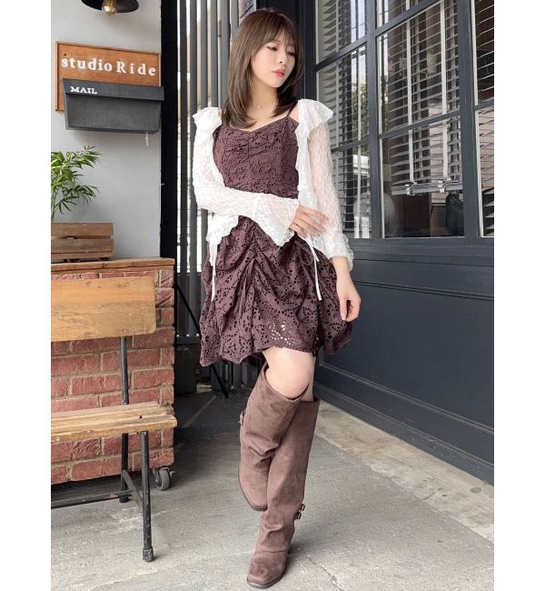 dazzlin「ギャザーリボンミニワンピース」|ワンピース|