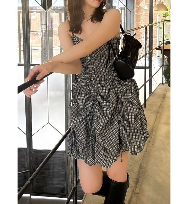 dazzlin「ギャザーリボンミニワンピース」|ワンピース|