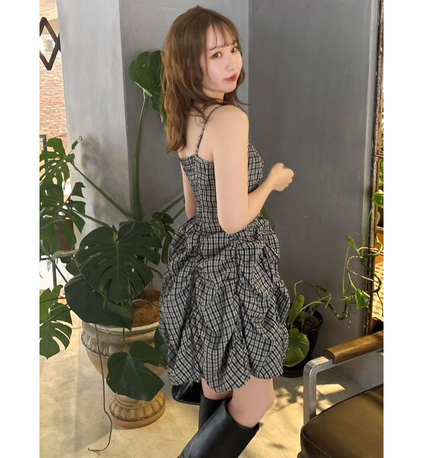 dazzlin「ギャザーリボンミニワンピース」|ワンピース|