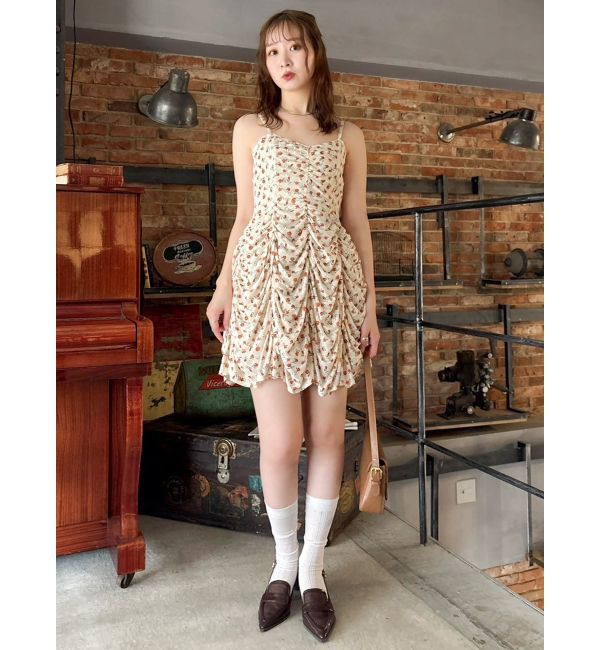 dazzlin「ギャザーリボンミニワンピース」|ワンピース|