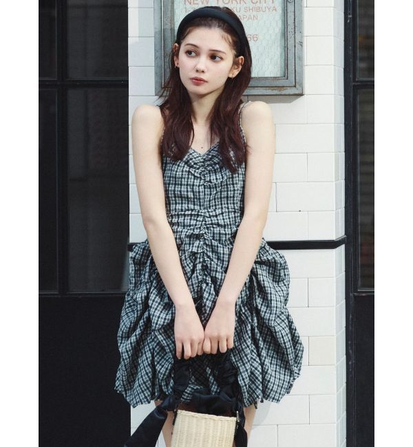 dazzlin「ギャザーリボンミニワンピース」|ワンピース|