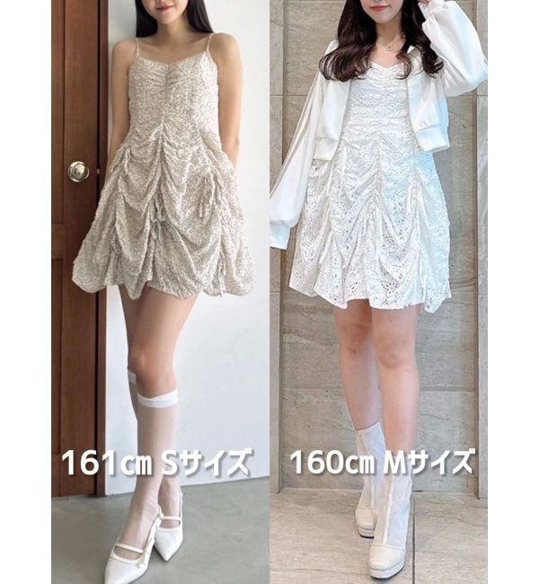 dazzlin「ギャザーリボンミニワンピース」|ワンピース|